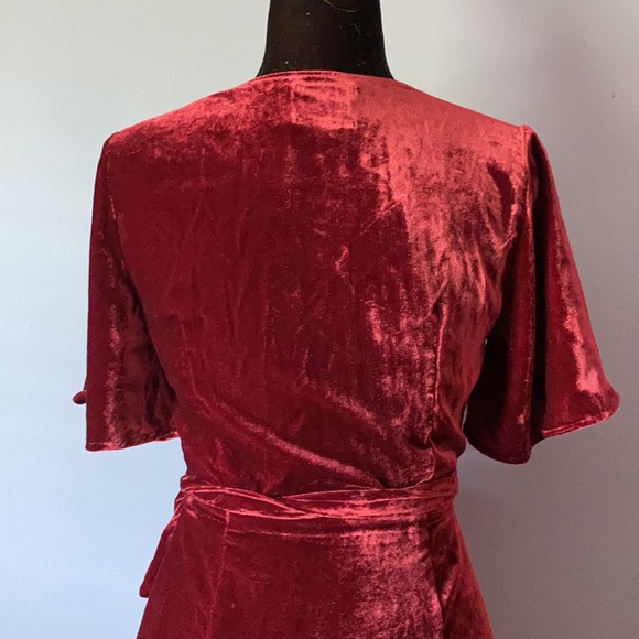 Privacy Please Krause Velvet Wrap Dress XS - Picture 8 of 8